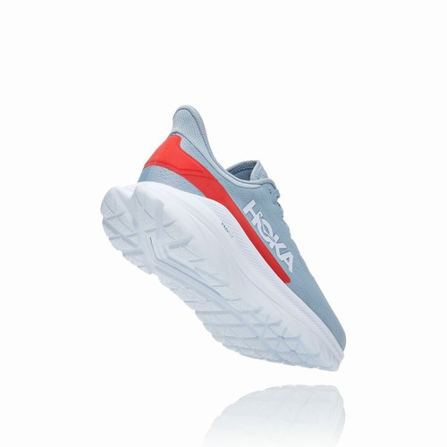 Hoka One One MACH 4 Road Running Shoes For Men India Blue/Red IN-0794